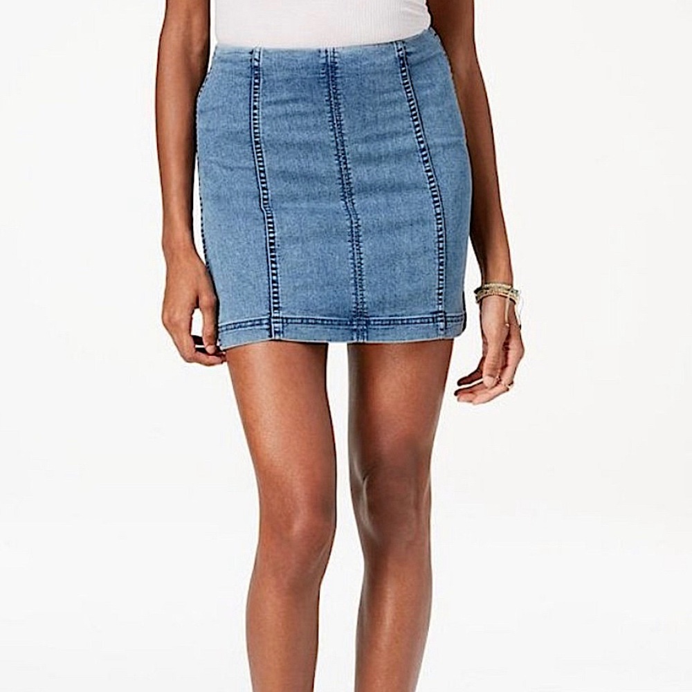 Free People Modern Femme Denim Mini Skirt